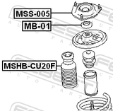 Febest MSHB-CU20F Front Shock Absorber Boot