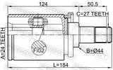 Febest 1911-F30LH Inner CV Joint Left 24X44X27