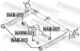 Febest NARM-031 Rear Transverse Link