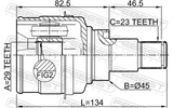 Febest 0911-M412 Inner CV Joint 29X45X23