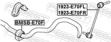 Febest 1923-E70FL Front Left Stabilizer Link / Sway Bar Link