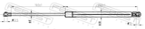 Febest 27117-004 Trunk Gas Strut (With End Damping) L468/380N