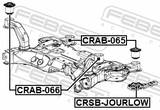 Febest CRAB-066 Subframe Front Bushing