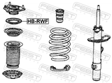 Febest HB-RWF Front Shock Absorber Bearing