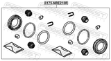 Febest 0175-NRE210R Rear Brake Caliper Repair Kit (Set For Two Sides)