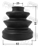 Febest 0415-K94 Boot Inner CV Joint Kit 82X91X25