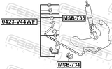 Febest 0423-V44WF Front Stabilizer Link / Sway Bar Link