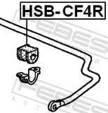 Febest HSB-CF4R Rear Stabilizer Bar Bush D15