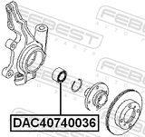 Febest DAC40740036 Front Wheel Bearing 40X74X36