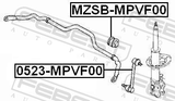 Febest 0523-MPVF00 Front Stabilizer Link / Sway Bar Link