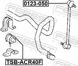 Febest TSB-ACR40F Front Stabilizer Bar Bush D24