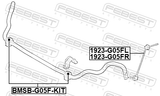 Febest 1923-G05FL Front Left Stabilizer Link / Sway Bar Link