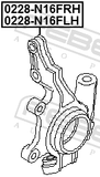 Febest 0228-N16FLH Steering Knuckle Left