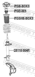 Febest PGB-BOX3 Front Shock Absorber Bearing