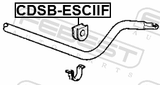 Febest CDSB-ESCIIF Front Stabilizer Bar Bush D36