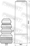Febest HYSHB-MCR-KIT Boot With Jounce Bumper Rear Shock Absorber Kit