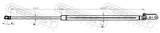 Febest 02117-013LH Tailgate Gas Strut Left