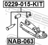 Febest 0229-015-KIT Repair Kit, Camber Adjusting Eccentric Bolt