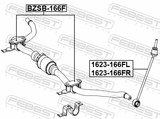 Febest 1623-166FR Front Right Stabilizer Link / Sway Bar Link