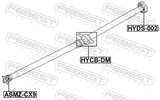 Febest HYCB-DM Drive Shaft Bearing (Repair Kit)