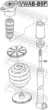 Febest VWAB-B5F Rear Strut Mount Bushing