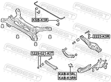 Febest KAB-K5RR Bushing Right, Rear Trailing Arm