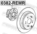 Febest 0382-REMR Rear Wheel Hub