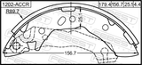Febest 1202-ACCR Shoe Kit, Rear Brake