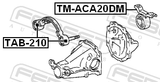 Febest TM-ACA20DM Differential Support Bushing