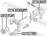 Febest 2776-S60F Front Caliper Piston D59.9