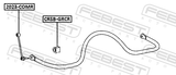 Febest CRSB-GRCR Rear Stabilizer Bar Bush 18.5