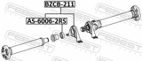 Febest BZCB-211 Drive Shaft Bearing