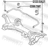 Febest 2398-7MF Retainer Front Stabilizer