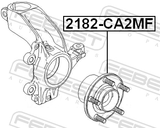 Febest 2182-CA2MF Front Wheel Hub