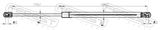Febest 25117-004 Trunk Gas Strut (With End Damping) L492/475N