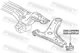 Febest 2320-LUPOFLH Front Lower Ball Joint Left