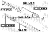 Febest HYT-SG05 Steering Rack Bushing