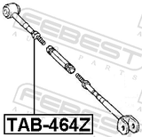 Febest TAB-464Z Bushing, Rear Left Transverse Rod