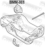 Febest BMM-001 Rear Transmission Mount