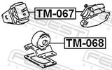 Febest TM-068 Rear Engine Mount
