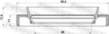 Febest 95HBY-50801117L Drive Shaft Oil Seal 48X80.4X11X17.5