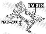 Febest NAB-280 Rear Differential Bushing