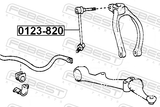 Febest 0123-820 Front Stabilizer Link / Sway Bar Link