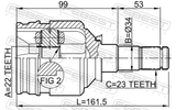 Febest 0111-2NZFE Inner CV Joint 22X34X23