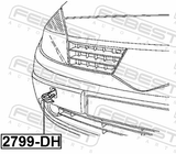 Febest 2799-DH Tow Hook