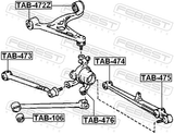 Febest TAB-472Z Bushing, Rear Upper Control Arm