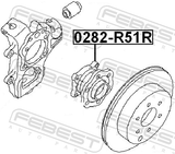 Febest 0282-R51R Rear Wheel Hub
