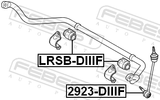 Febest LRSB-DIIIF Front Stabilizer Bar Bush D27.2