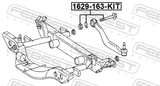 Febest 1629-163-KIT Repair Kit, Camber Adjusting Eccentric Bolt