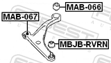 Febest MAB-066 Rear Bushing, Front Control Arm